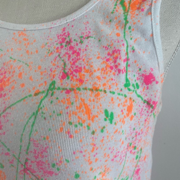 Vintage 1980s Neon Tank Top - Picture 2 of 2